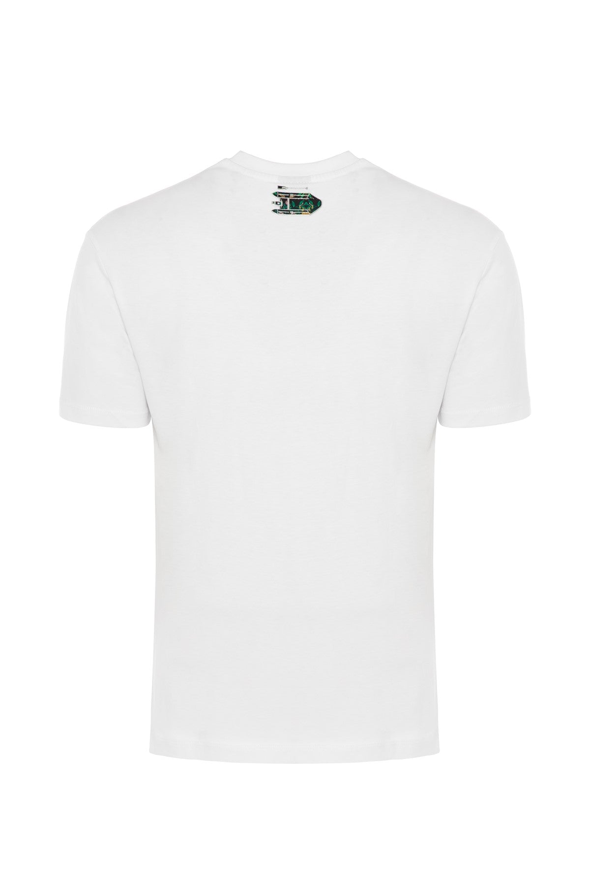 WHITE T-SHIRT WITH NO WEAR ELSE NAME WITH STONE