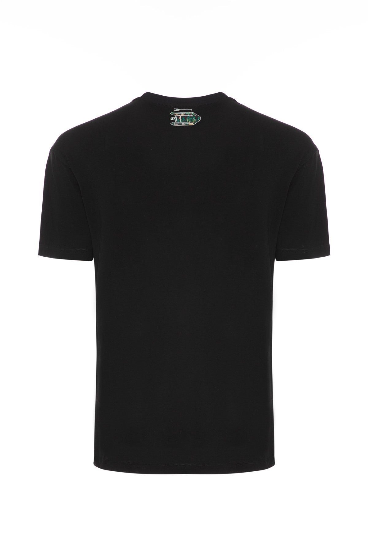 NO WEAR ELSE CURVED STONE BLACK T-SHIRT